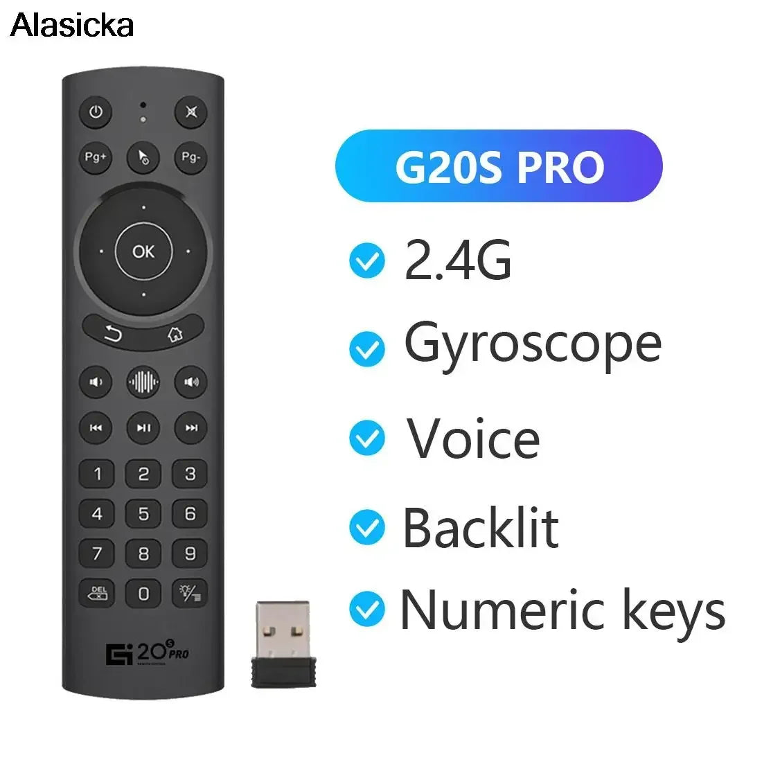 G20BTS Plus Voice Air Mouse 2.4G BT5.0 Remote for Android TV Box Wireless Air Mouse Remote Babs G20S Pro China Mainland