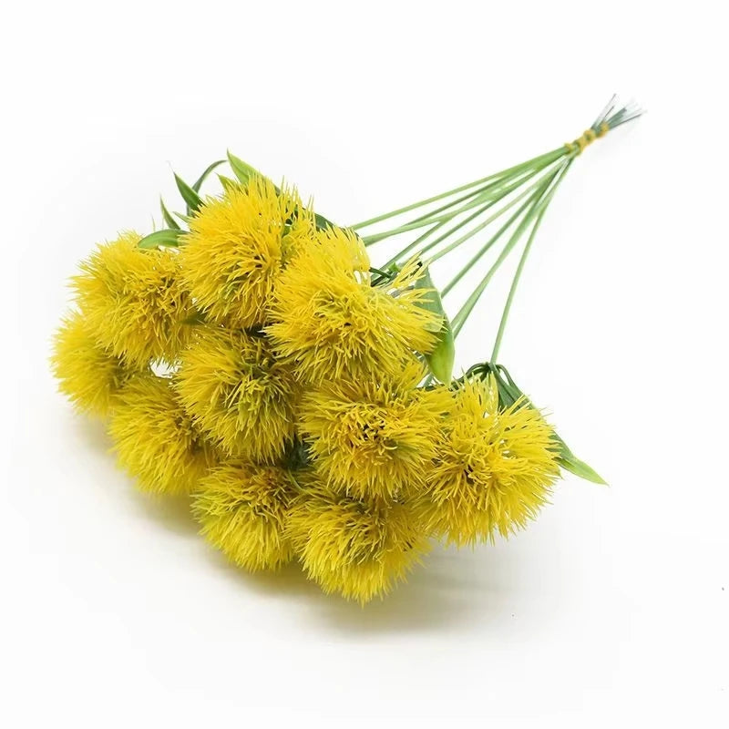 12 Pcs Artificial Dandelion Bouquets – Wedding & Home Decor Artificial Flower Bouquet Babs green 12 pcs