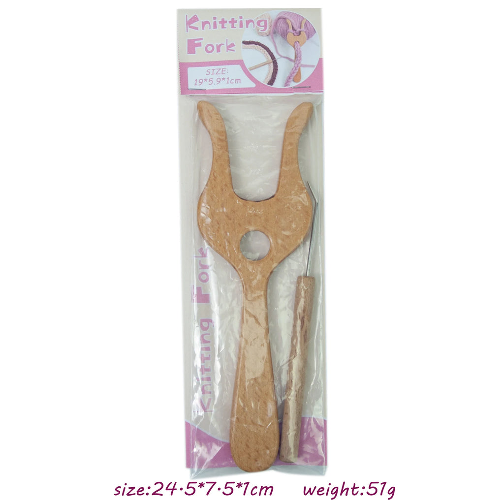 19cm Bamboo Knitting Fork – Wool Flower Knitting Tool Knitting Fork Tool Babs DK