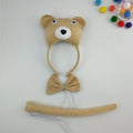 Animal Ear Headband Bow Tie Costume Set – Party & Cosplay