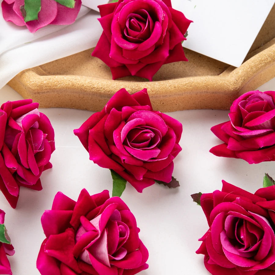 10Pcs Silk Rolled Roses – Artificial Flowers for Wedding & Decor Artificial Flowers Babs
