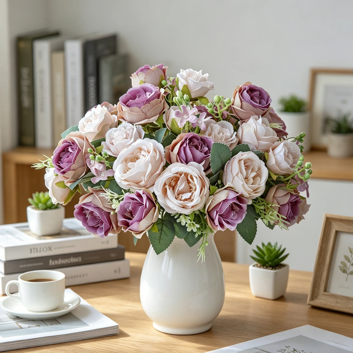 Artificial Silk Rose Bouquet for Wedding & Home Decor Artificial Flower Bouquet Babs
