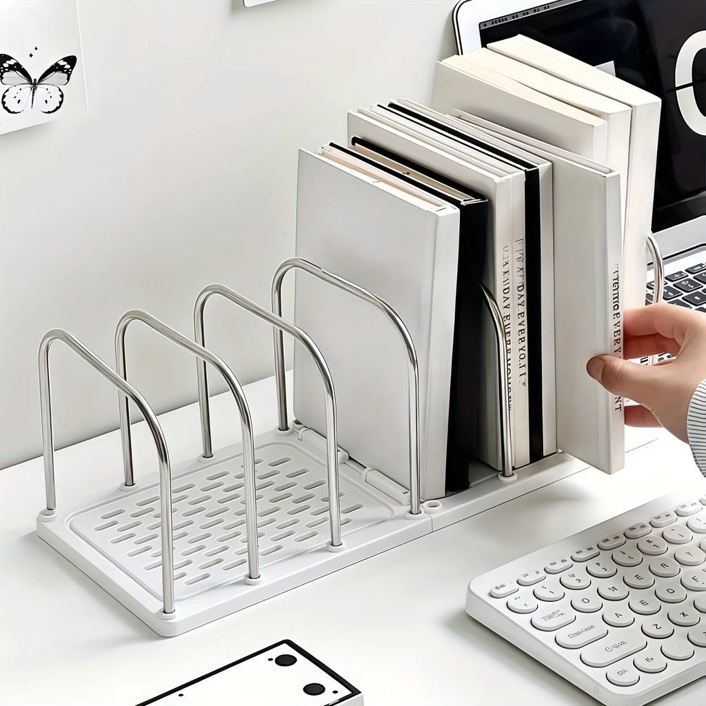PP Desktop Bookshelf | Non-Slip Minimalist Desk Organizer Rack Desktop Bookshelf Babs