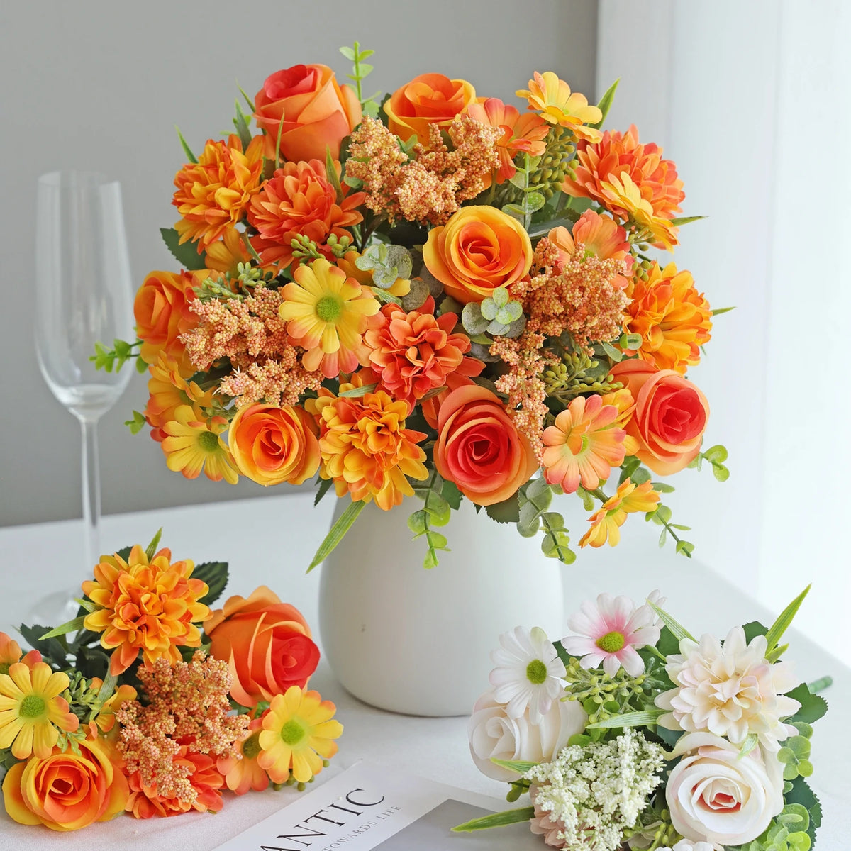 Silk Artificial Rose Flowers – Wedding Bouquet & Home Decor Artificial Silk Flowers Babs