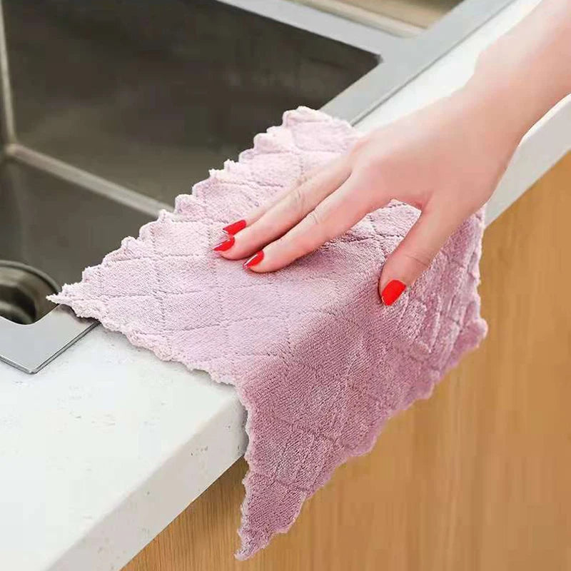 Coral Velvet Dish Towels – Absorbent Kitchen Cloths 10/20 Pcs Kitchen Dish Towels Babs