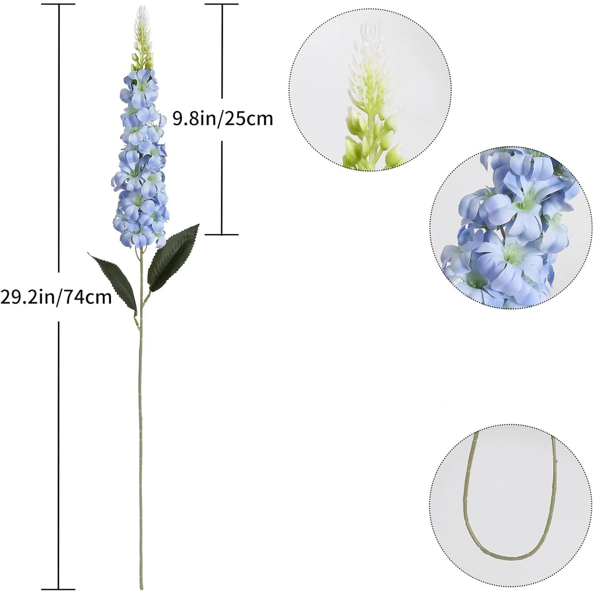 Silk Hyacinth Artificial Flowers – Wedding & Home Décor Bouquet Artificial Silk Flowers Babs Blue 1pc