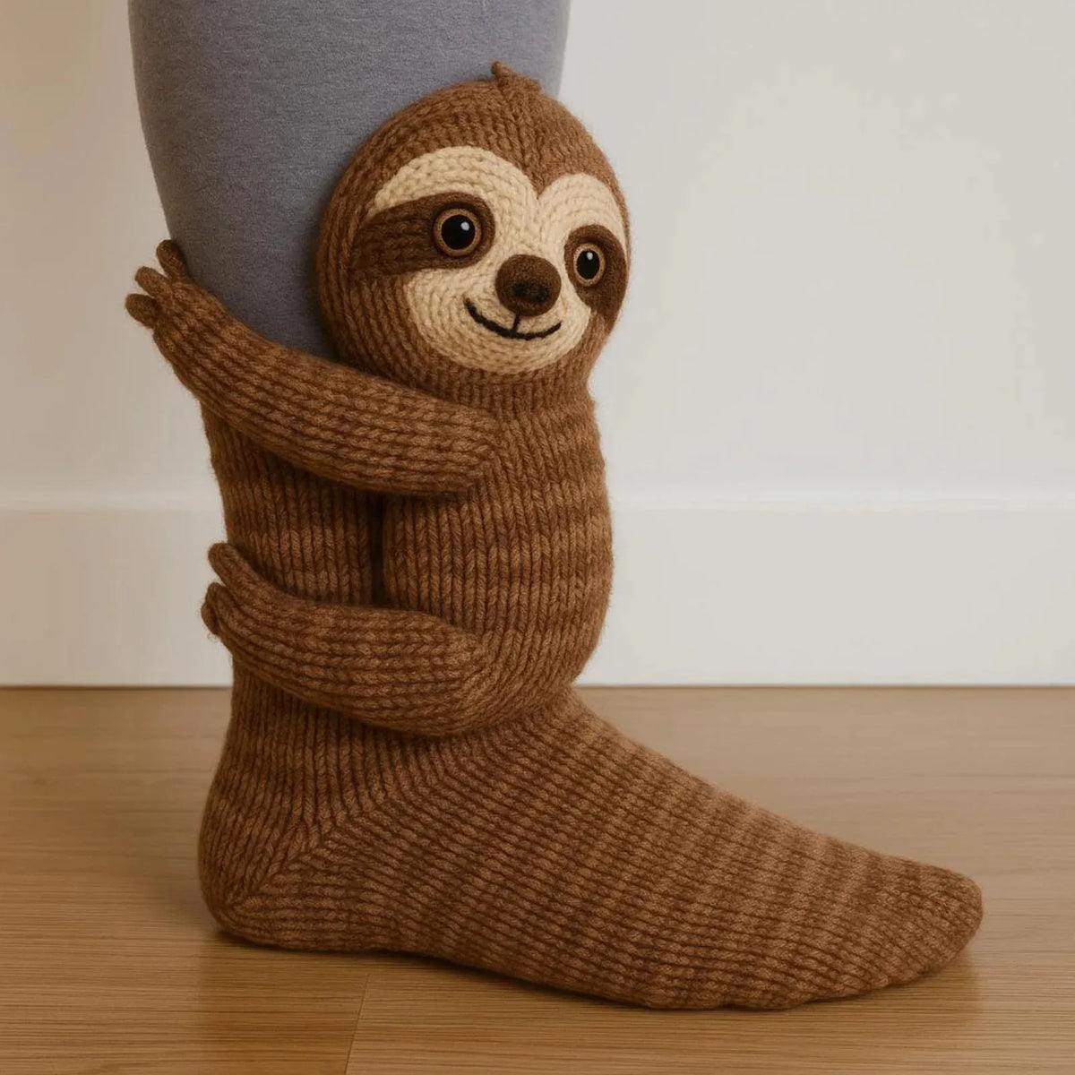 3D Knitted Animal Floor Socks – Cute Sloth & Panda Gift Novelty Knitted Socks Babs style 1 One Size