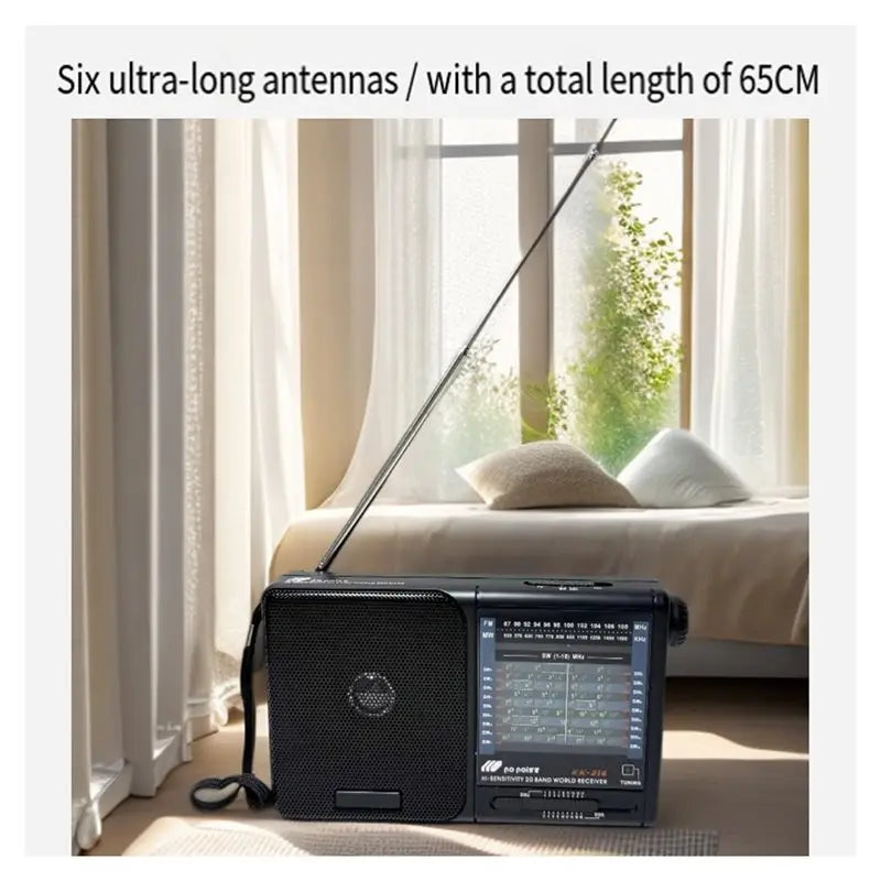 FM/MW/SW Pocket Radio with LCD Display & Telescopic Antenna Portable Digital Radio Babs