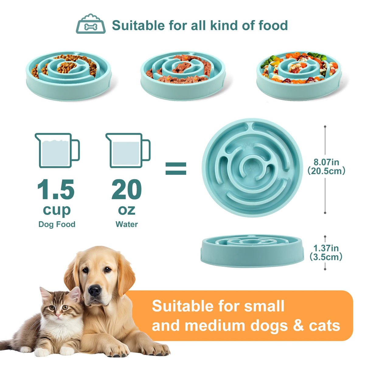 Pet Slow Feeder Bowl – Non-Slip Maze Dish for Dogs & Cats Slow Feeder Bowl Babs
