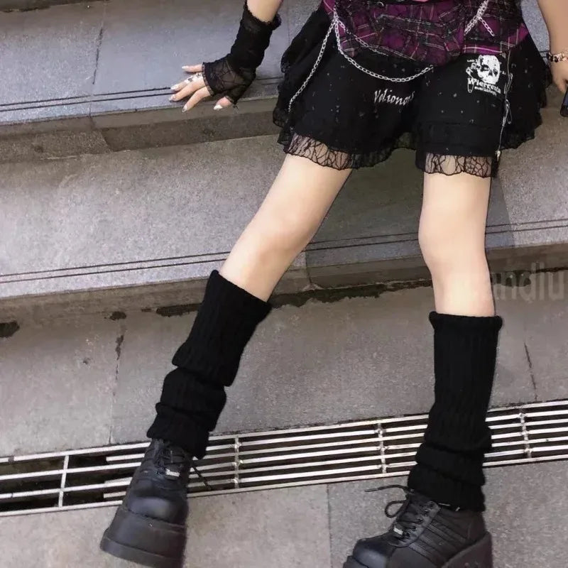 Over-Knee Knit Leg Warmers – JK Lolita Style 50–70cm Knit Leg Warmers Babs