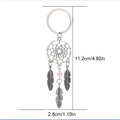 Bohemian Dreamcatcher Keychain – Pink Beads & Feathers Decorative Keychain Babs Pink