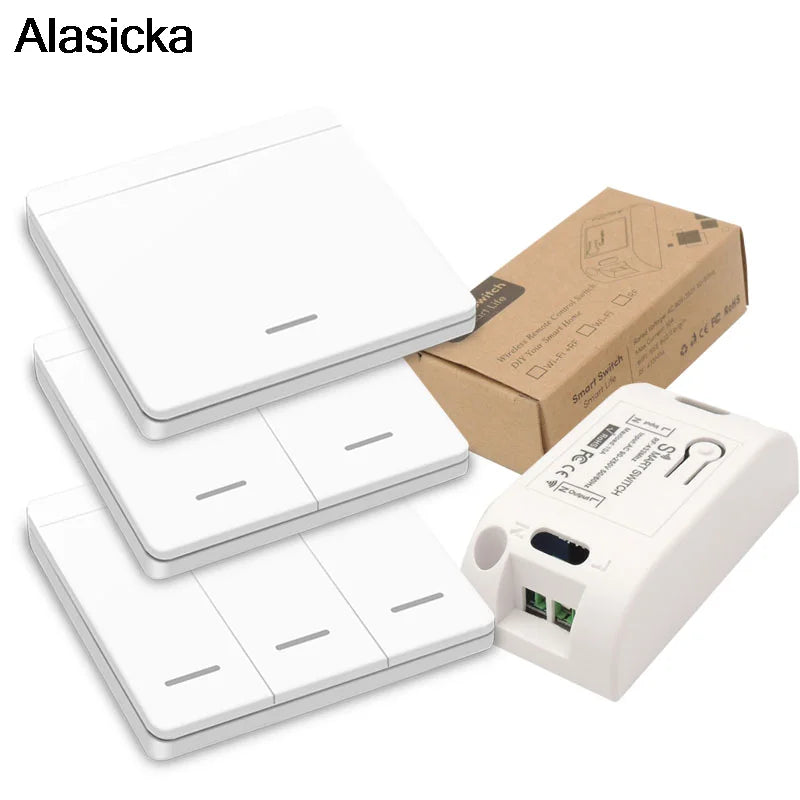 RF 433MHz Wireless Wall Switch 1/2/3 Gang – Remote Light Control Wireless Wall Switch Babs