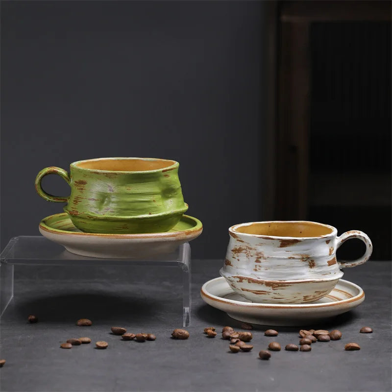 Creative Ceramic Coffee Cup & Saucer Set | Porcelain Mug Ceramic Cup & Saucer Babs