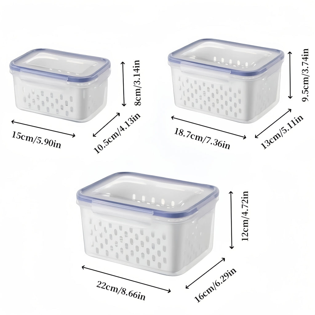 9-Piece Fruit Storage Containers with Colander & Strainer Fruit Storage Containers Babs