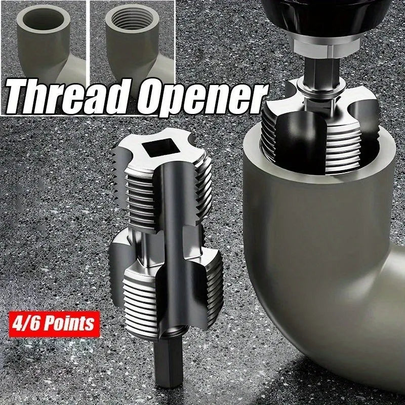 2Pcs Pipe Hole Opener 4/6 Point 1" Hex Shank Drill Bit Set Pipe Hole Opener Bit Babs