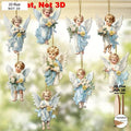 2D Blue Angel Wood Christmas Ornament Set – Holiday Decorations Holiday Ornament Set Babs 18PCS