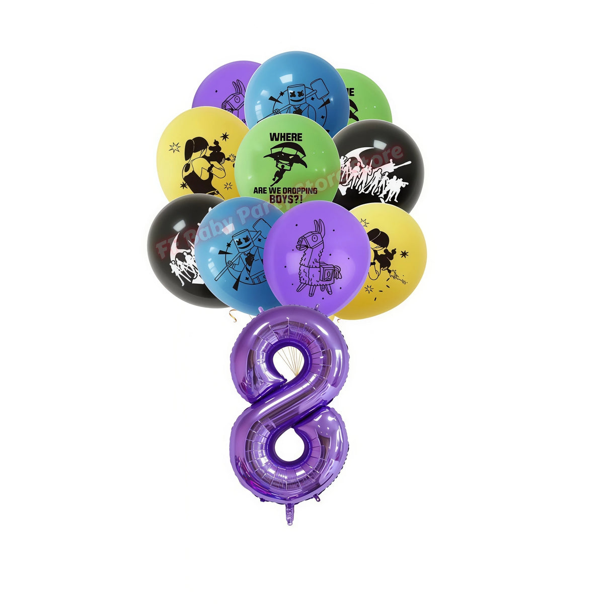 Video Game Birthday Party Supplies – Tableware, Balloons & Decor Party Tableware Set Babs 19pcs balloons-8