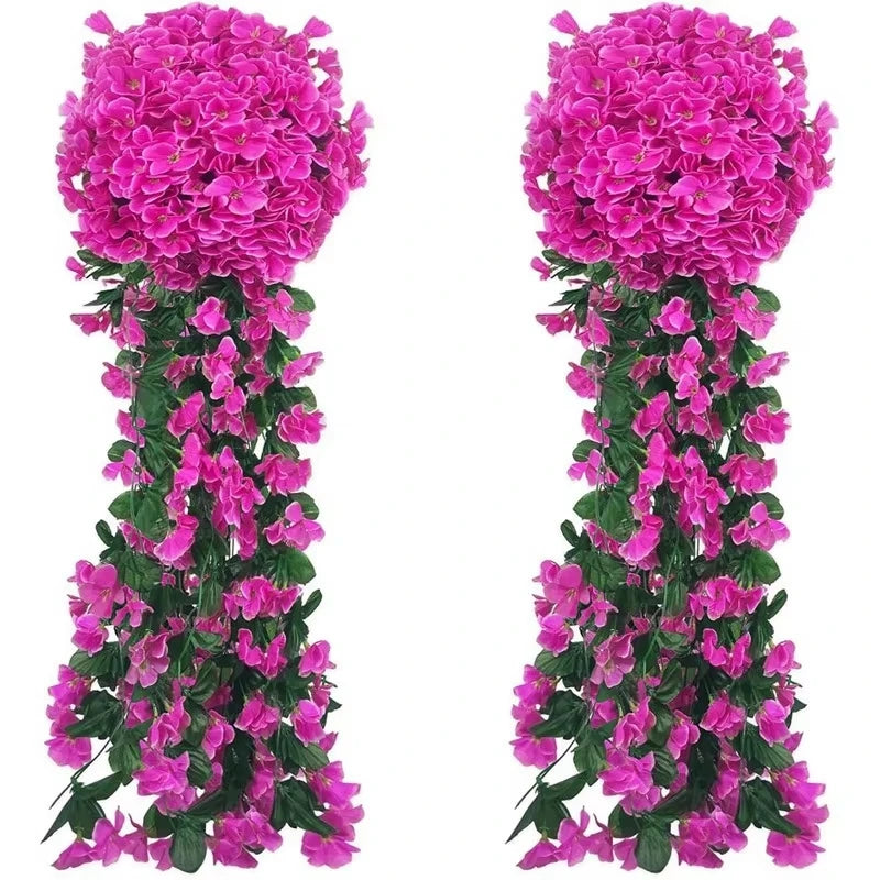 Artificial Rose Vine Garland for Weddings, Arches & Backdrops Artificial Flower Garland Babs color 6 2 pcs