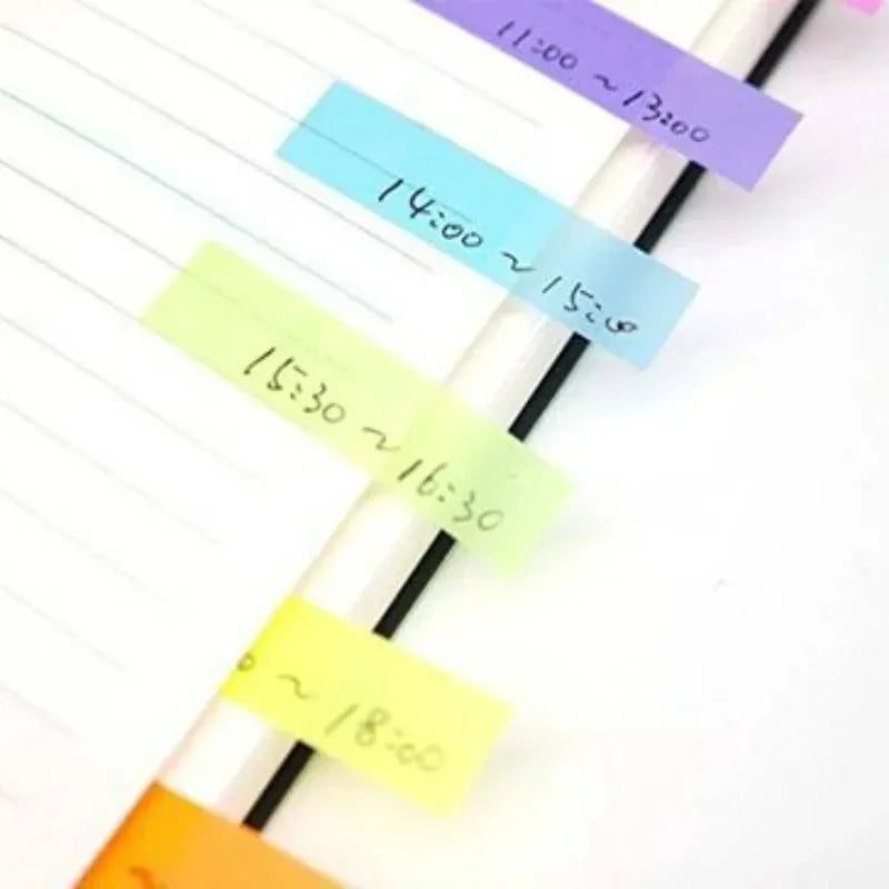 2-Pack Korean Fluorescent Sticky Notes Index Tabs for Scrapbooking Sticky Notes Set Babs