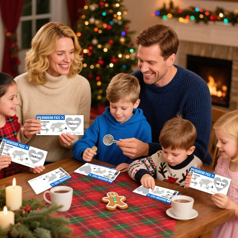 Boarding Pass Scratch Off Game Card Set with Envelope – Gift Scratch Off Game Card Babs