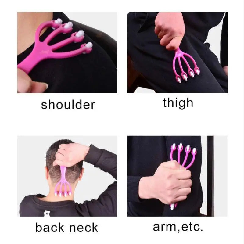 Four-Claw Rolling Massager – Head, Foot & Body Roller Tool Body Massage Roller Babs