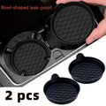 2pcs Silicone Car Cup Holder Coaster Anti-Slip Console Pad Car Cup Holder Pad Babs black2pcs