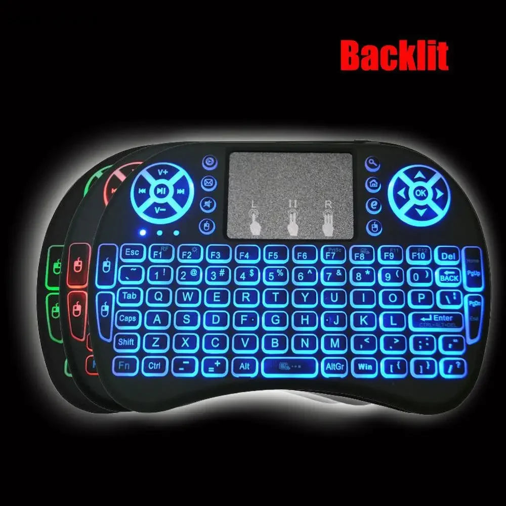I8 Mini 2.4G Wireless Keyboard with Touchpad & RGB Backlight Wireless Mini Keyboard Babs