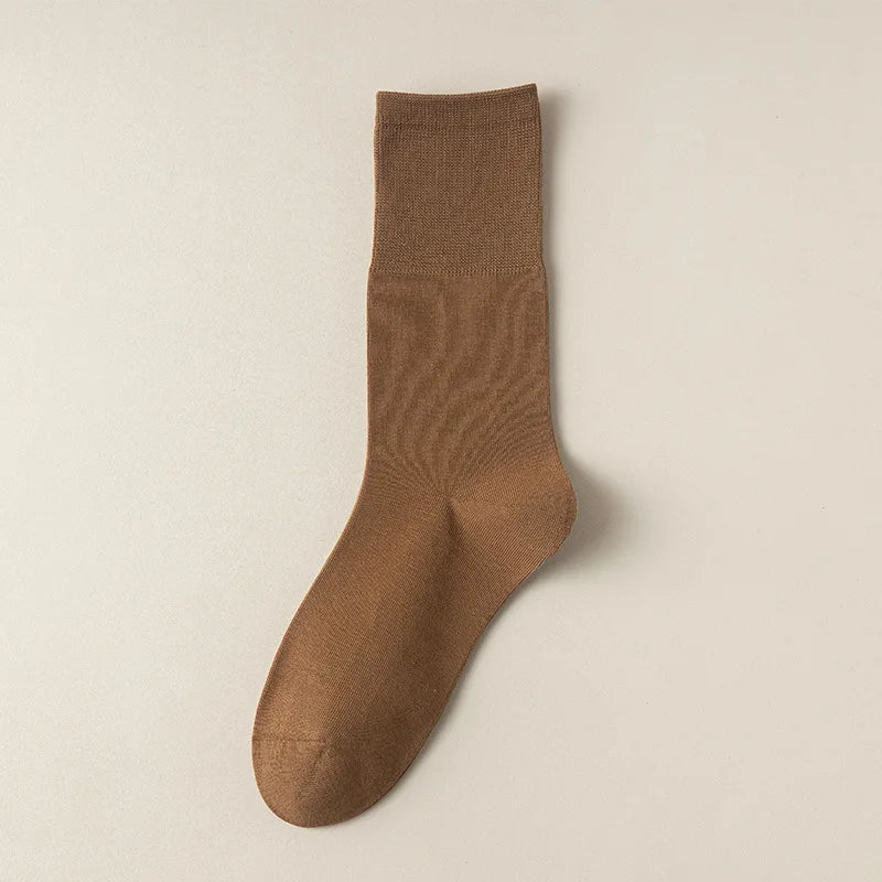 Women's Moisture-Wicking Mid-Calf Socks 5-Pack | Seamless Women's Casual Socks Babs Brown One Size