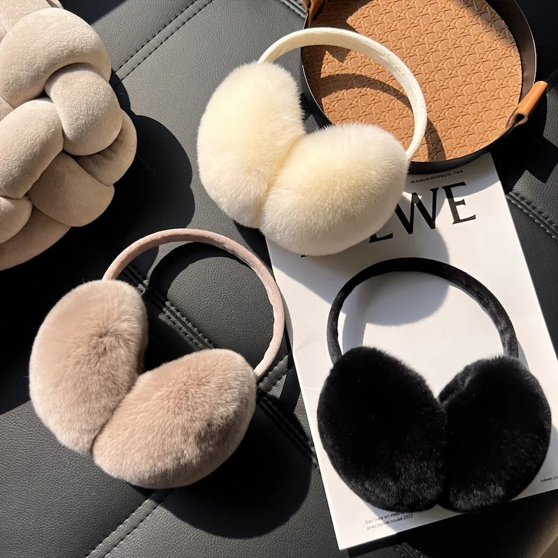 Plush Faux Fur Earmuffs – Winter Ear Warmers for Women Winter Ear Warmers Babs