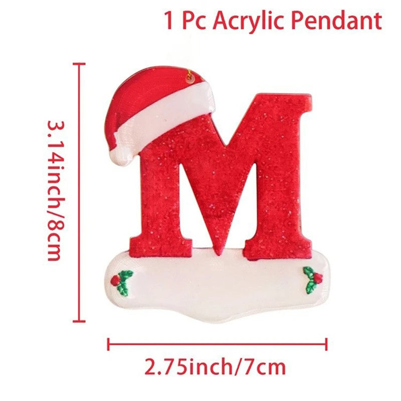Christmas Acrylic Letter Pendants – Xmas Tree Ornaments 2024 Christmas Tree Ornament Babs M