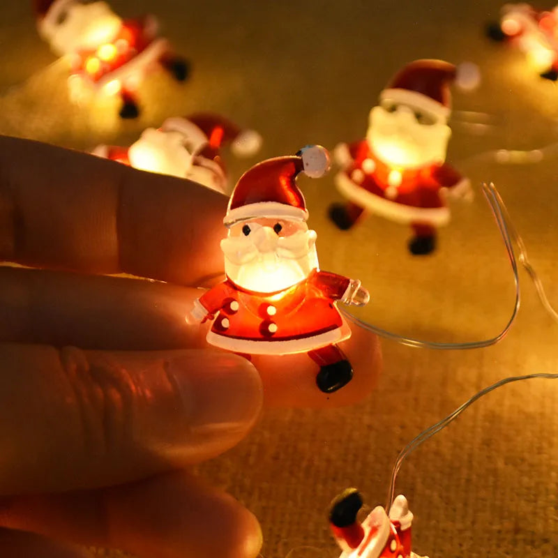 2M 20-LED Santa Snowflake String Lights – Christmas Tree Decor Christmas String Lights Babs