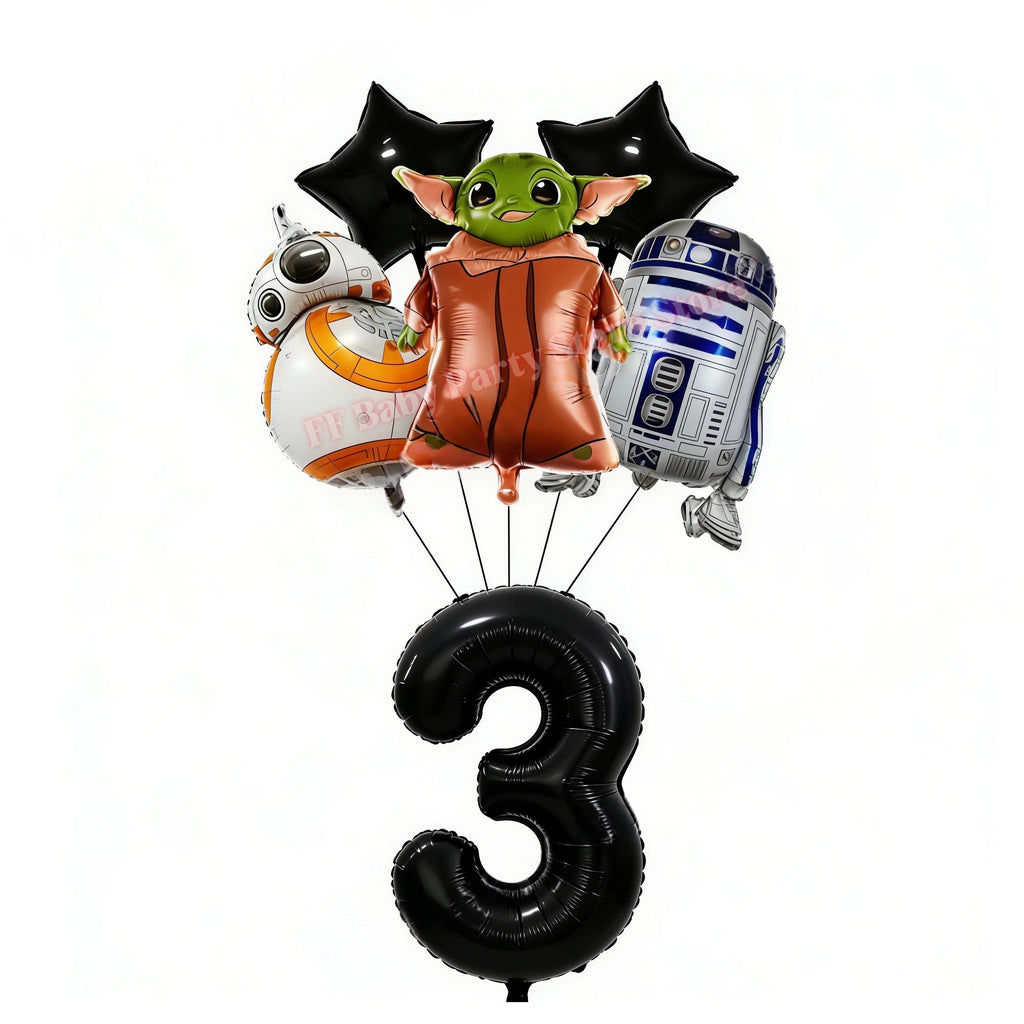 Robot Birthday Party Decorations Set – Balloons, Plates & More Party Decoration Set Babs Balloons set-3 others