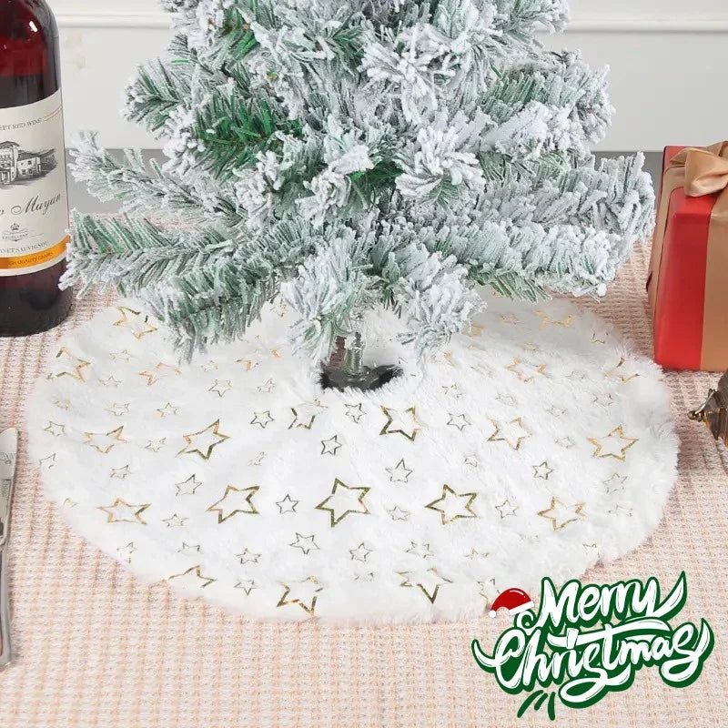 Mini Christmas Tree Skirt – Red & White Snowflake Mat Christmas Tree Skirt Babs