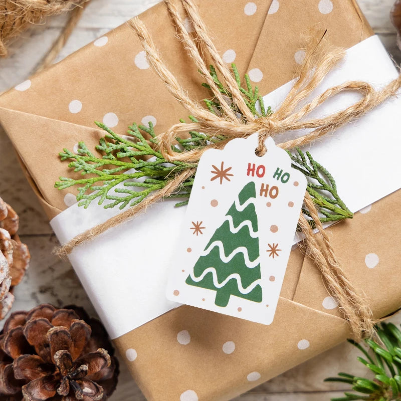 100PCS Christmas Kraft Paper Hanging Gift Tags & Labels Gift Tags Babs