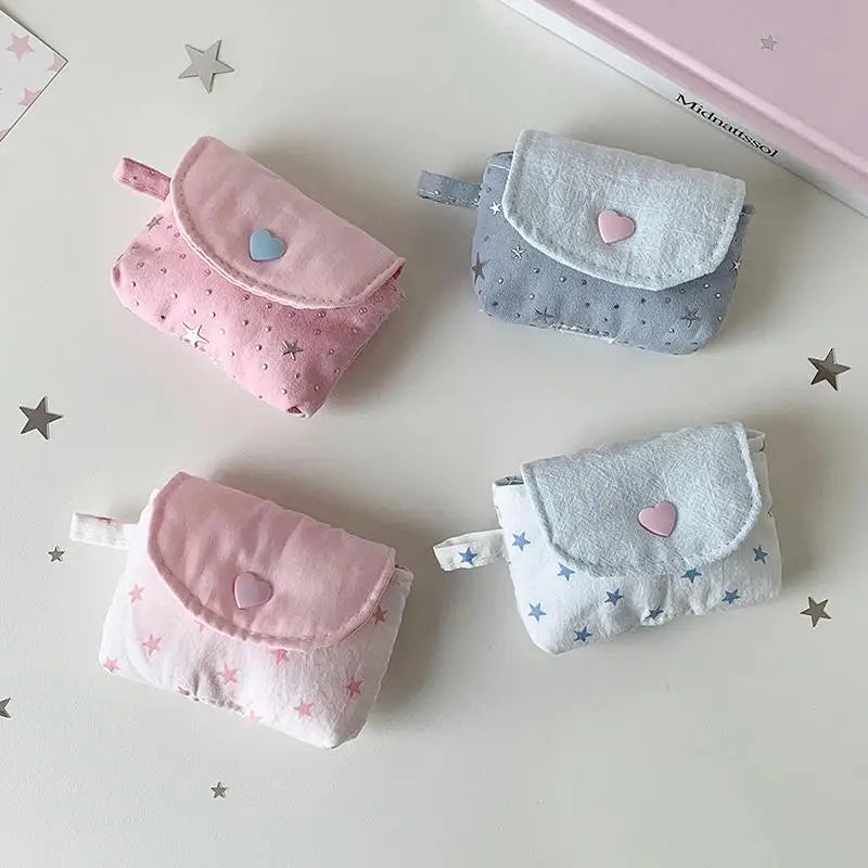 Sequined Mini Earphone & Jewelry Pouch – Snap Button Storage Bag Mini Storage Pouch Babs