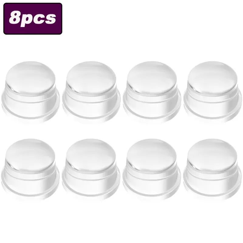 Transparent Silicone Door Stopper Wall Protector Bumper Pad Door Stopper Bumper Babs B-8pcs