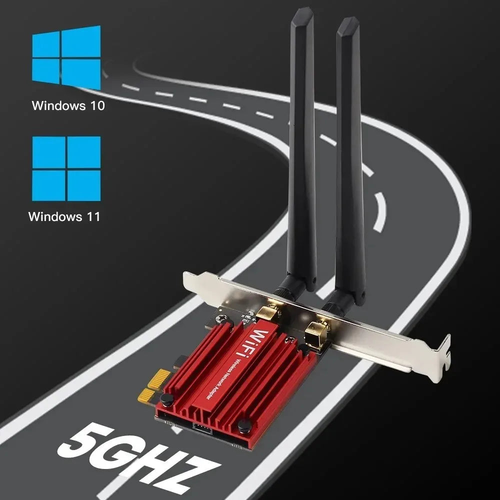 KEBIDUMEI AX1800 WiFi 6 PCIe Adapter – Bluetooth 5.2 Dual Band PCIe WiFi Adapter Babs
