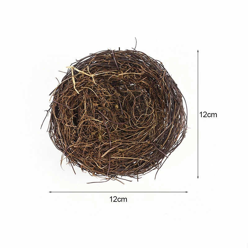 Natural Rattan Bird Nest Easter Decoration 8–20cm DIY Craft Easter Nest Decoration Babs 12cm