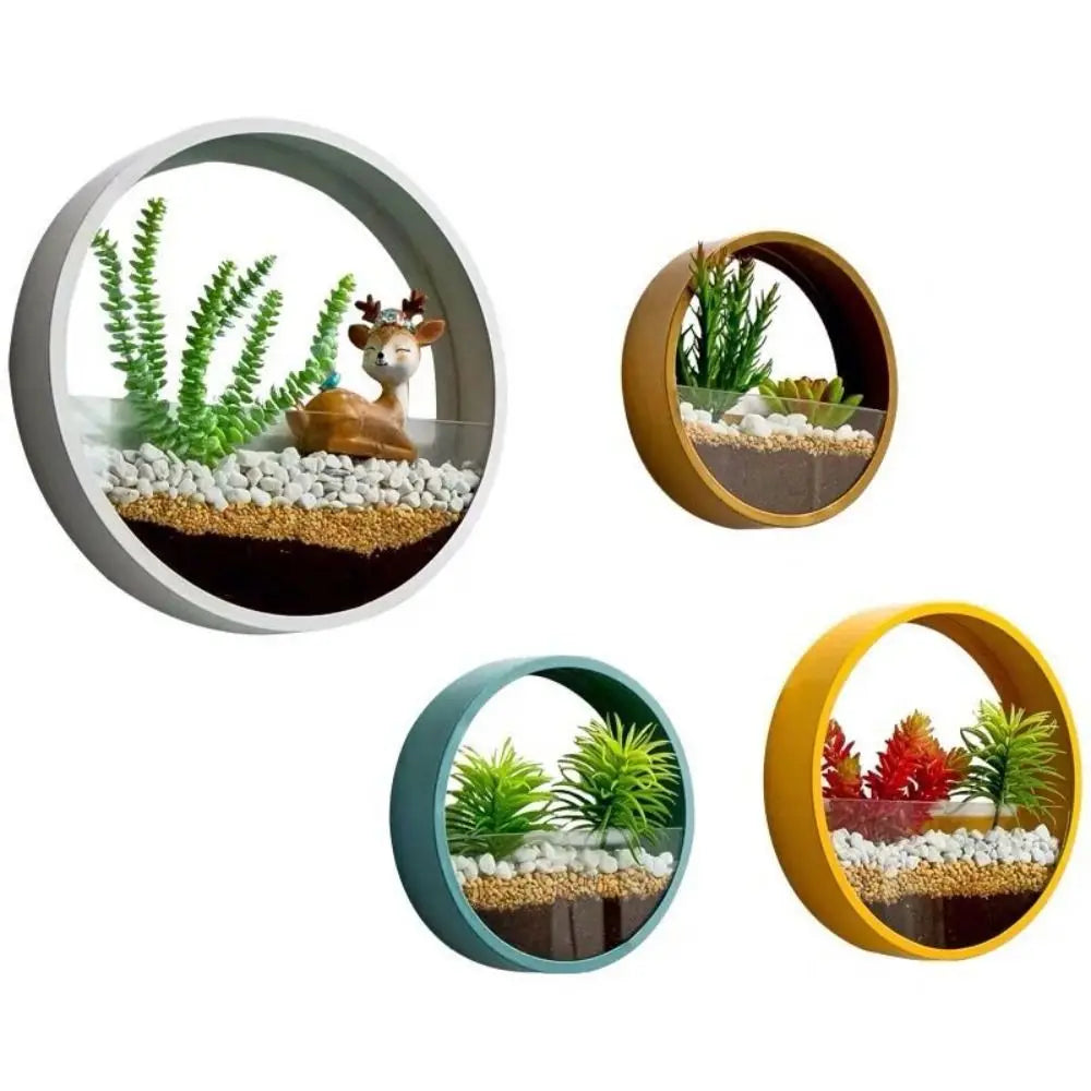 Wall-Mounted No-Drill Round Flower Pot | Hanging Planter Wall-Mounted Planter Babs