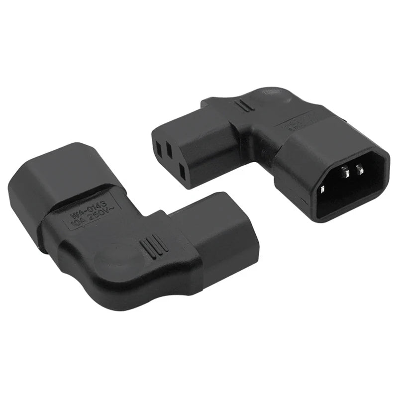 IEC 320 C14 to C13 Right Angle AC Adapter | 90° Converter AC Power Adapter Babs