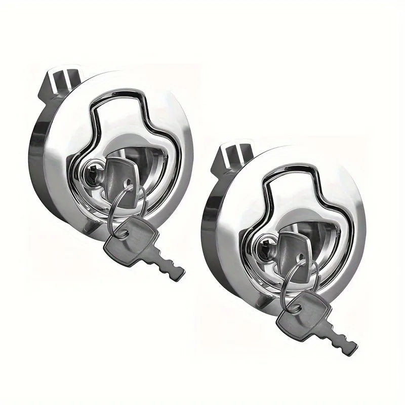 Flush Pull Slam Latch Keyed Lock for Boat Doors – Silver Boat Door Latch Babs