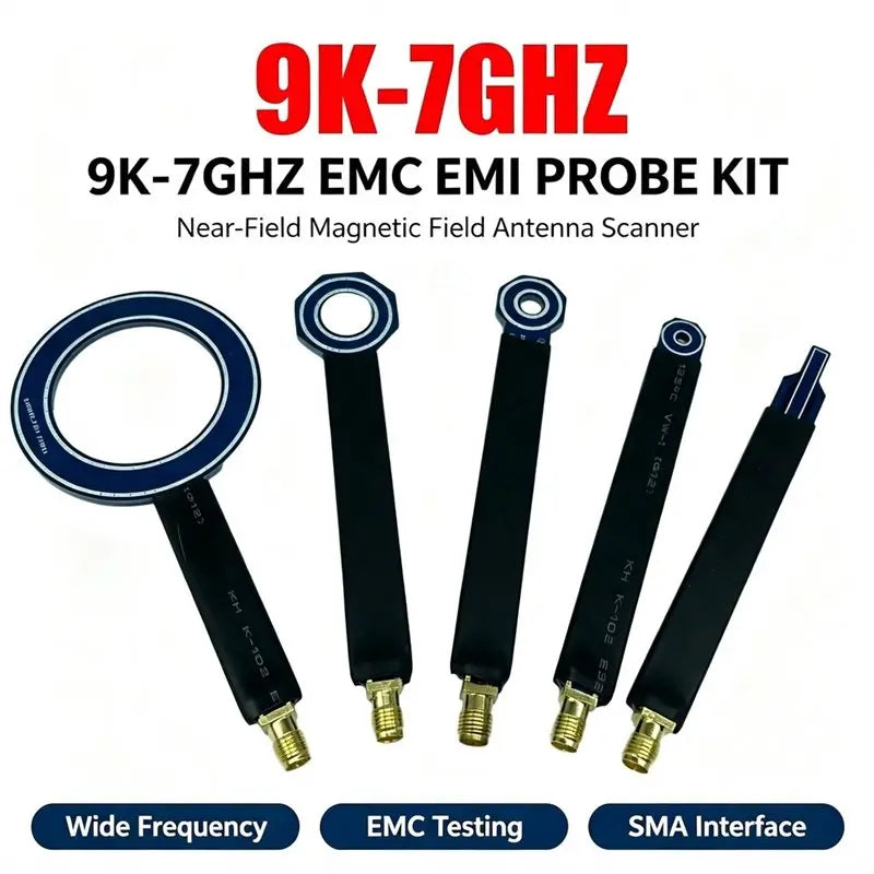 EMC EMI Near-Field Probe Set 9KHz–7GHz Half Shield Antenna 5Pcs EMI Near-Field Probe Set Babs
