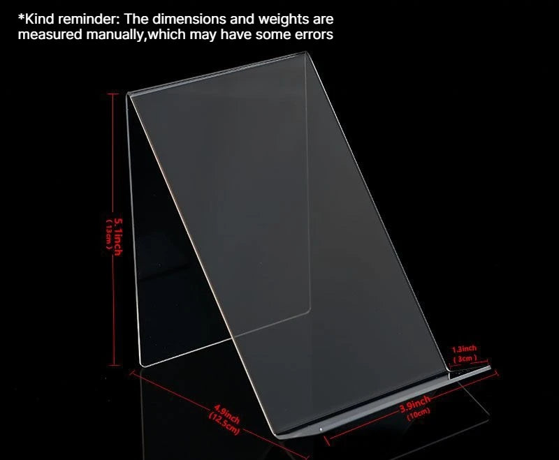 Transparent Acrylic Book Stand – Desktop Book Display Rack Acrylic Book Stand Babs 100X125X130mm