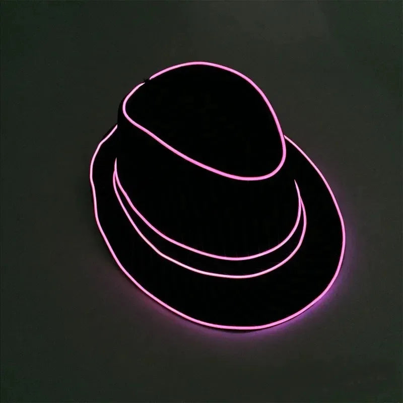 LED Flashing Jazz Cap Glow Hat – Unisex Party Costume Set LED Costume Hat Babs