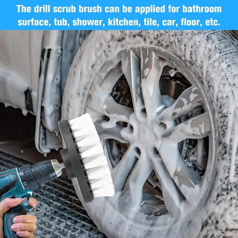 4-Inch Soft Drill Brush Attachment – Carpet, Tile & Car Drill Brush Attachment Babs