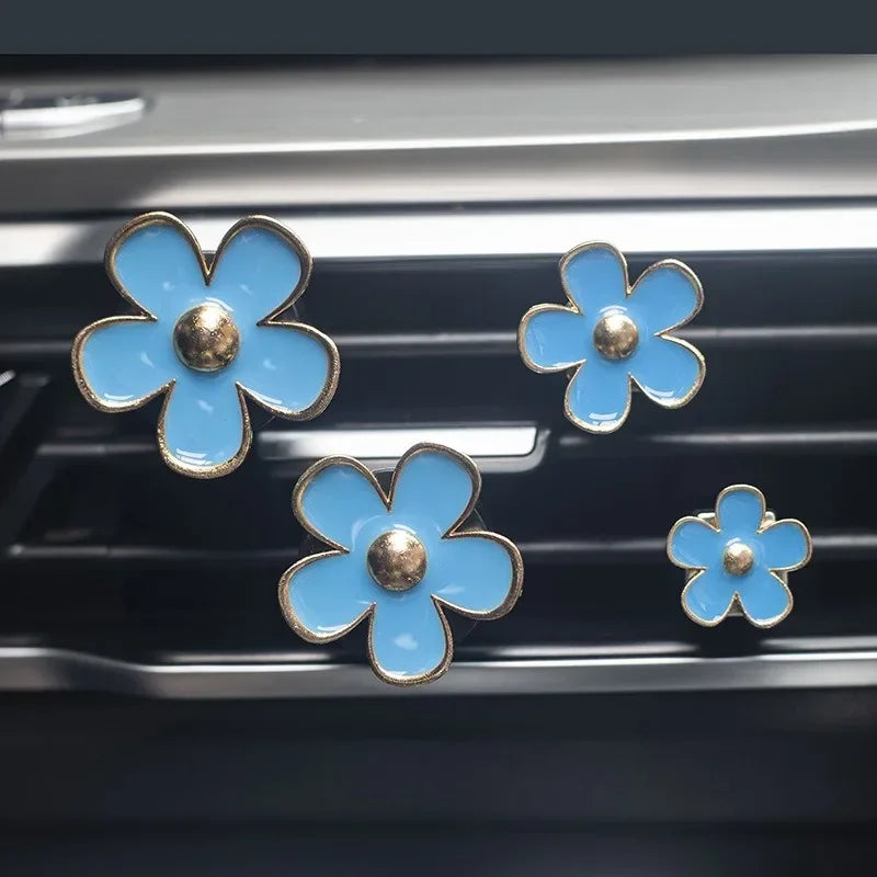 4-Pack Flower Car Vent Aromatherapy Clips | Car Air Freshener Car Vent Air Freshener Babs Blue