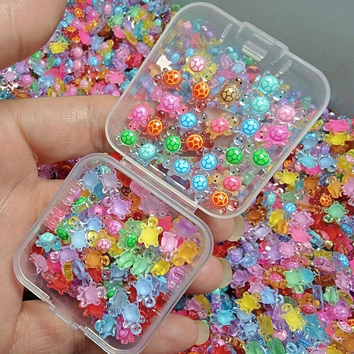 Glow in the Dark Mini Resin Sea Turtles 100/200 Pcs Miniature Figurines Babs
