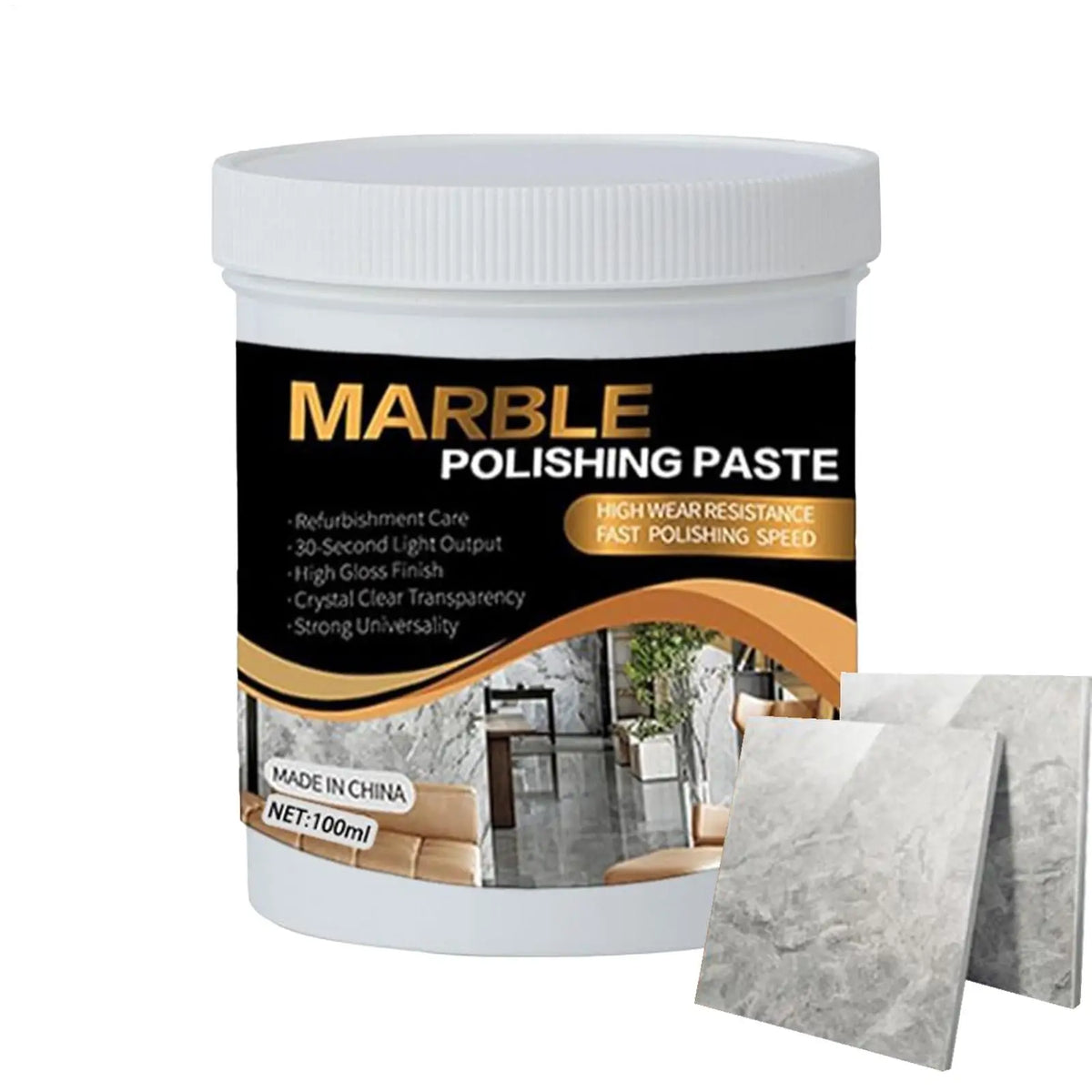 Stone Polishing Wax – Granite, Marble & Quartz Shine Restorer Stone Polish Wax Babs