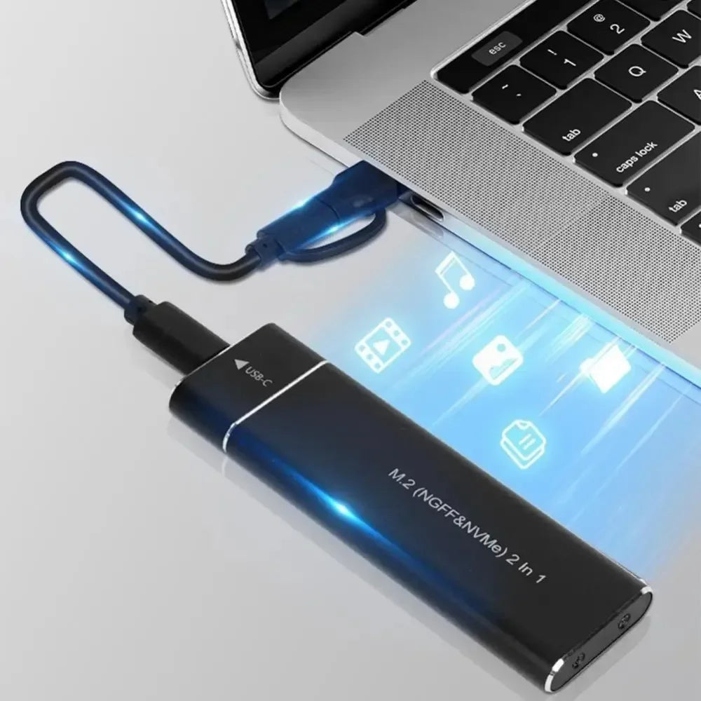 M.2 NVMe SATA SSD Enclosure 10Gbps USB-C Dual Protocol SSD Enclosure Babs