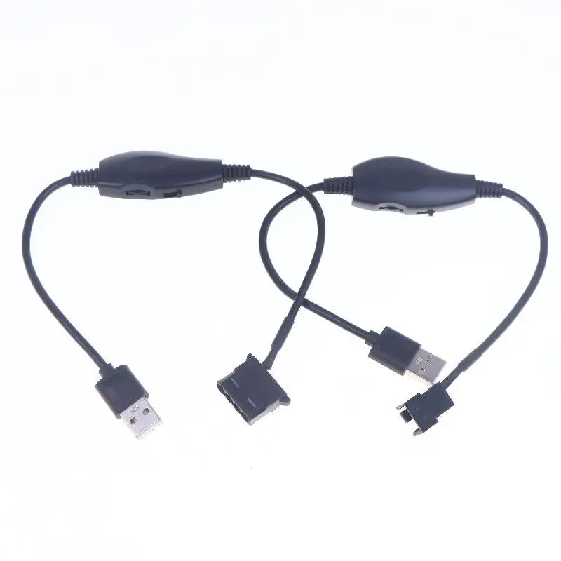 USB to 4-Pin PWM 5V–12V Fan Power Adapter Converter Cable Fan Power Adapter Cable Babs